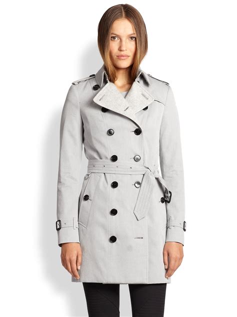 Burberry grey trench coat